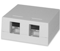 2-Port Surface Mount Multimedia Box, White