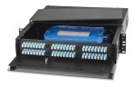 6 Adapter Plate HD Rack Mount Optical Fiber Enclosure, Black