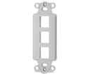 Signamax - 3-Port Decora Style Keystone Adapter, White